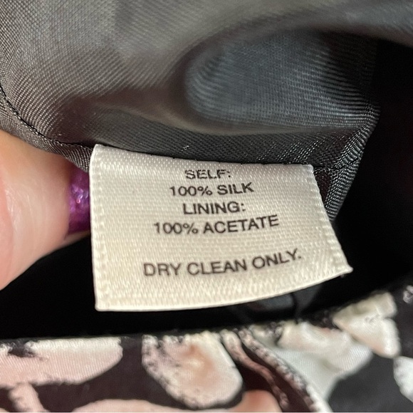 White House Black Market Floral Dress Bow Waist Silk midi 6 WHBM wedding - Picture 6 of 9